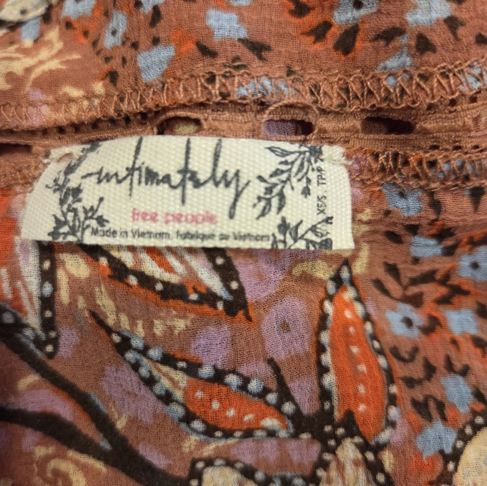 Free People Charlotte Rose Combo Grassland Kimono, Size XS. - Picture 15 of 16